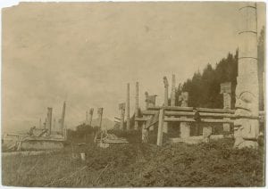 Haida totem poles, Skidegate, Queen Charlotte Islands