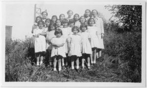 [Staff and girls of the Crosby School, Port Simpson]