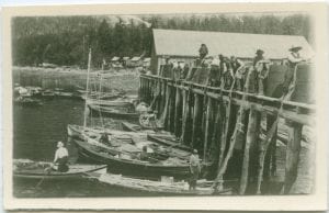 Loading nets and fishing boats