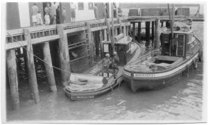 A collector unloading at the cannery