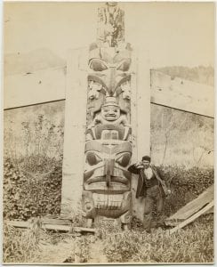 [Haida totem pole, Masset, Queen Charlotte Islands]