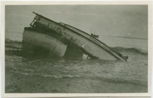 Wreck of mission boat 