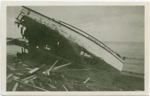 Wreck of mission boat 